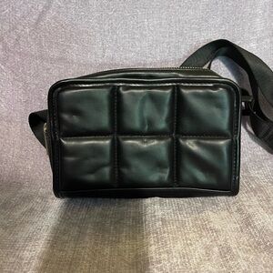 Amanda Uprichard Black Quilted Crossbody Bag